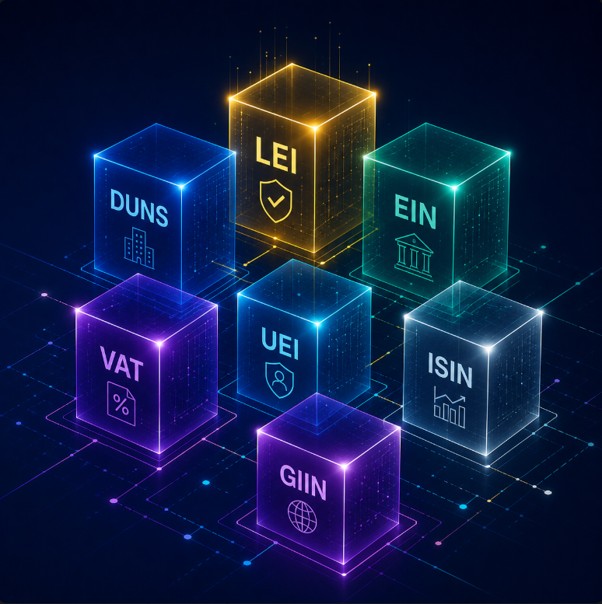 Yritystunnisteiden vertailu: LEI, ISIN, DUNS, EIN ja ALV-numero selitettynä